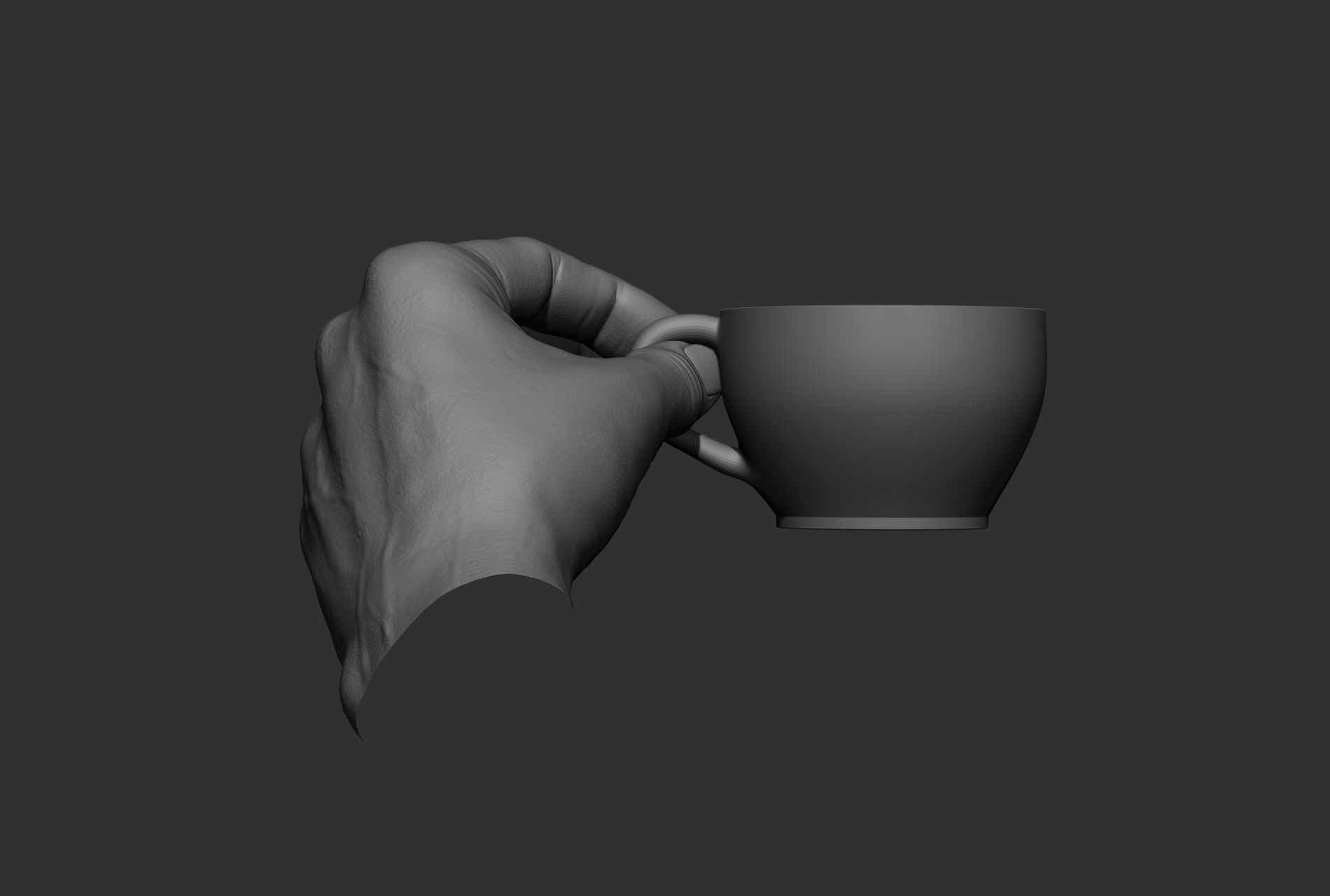 10 male hand poses 3D model_53