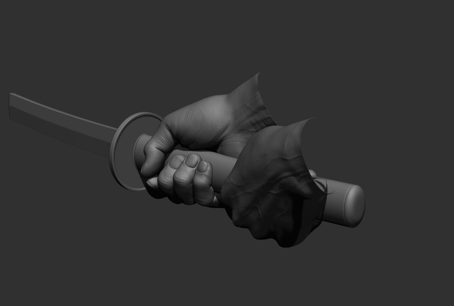 10 male hand poses 3D model_16