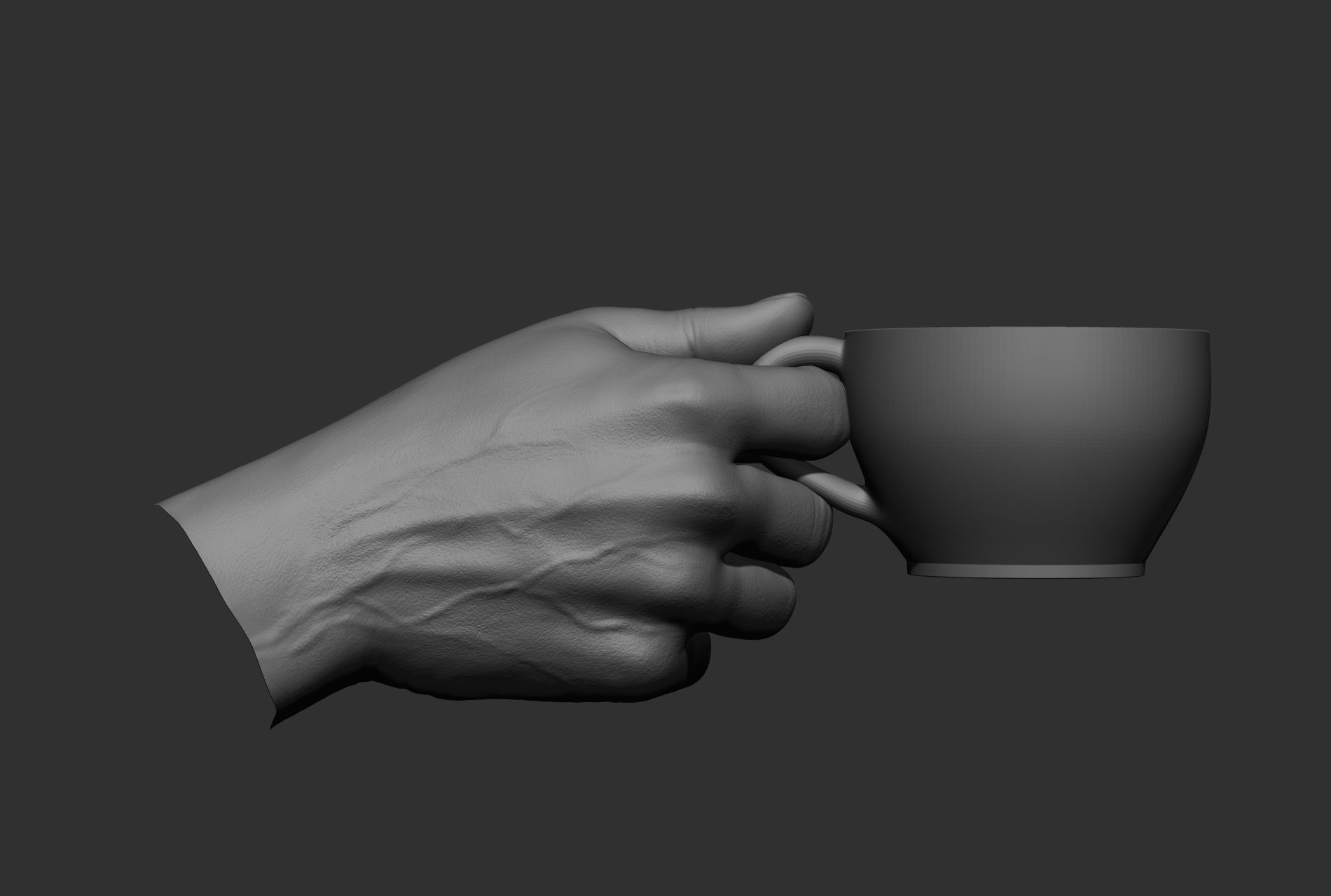 10 male hand poses 3D model_47