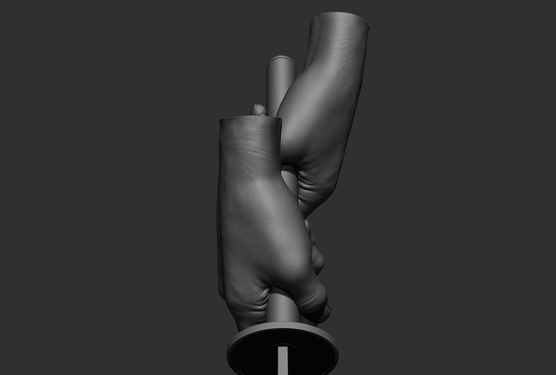10 male hand poses 3D model_22