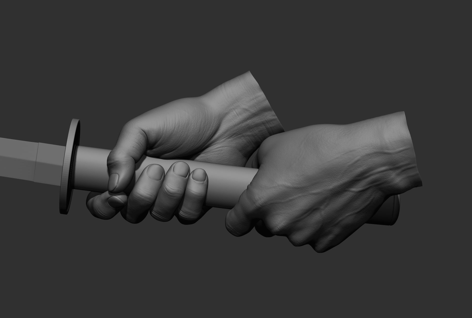 10 male hand poses 3D model_15