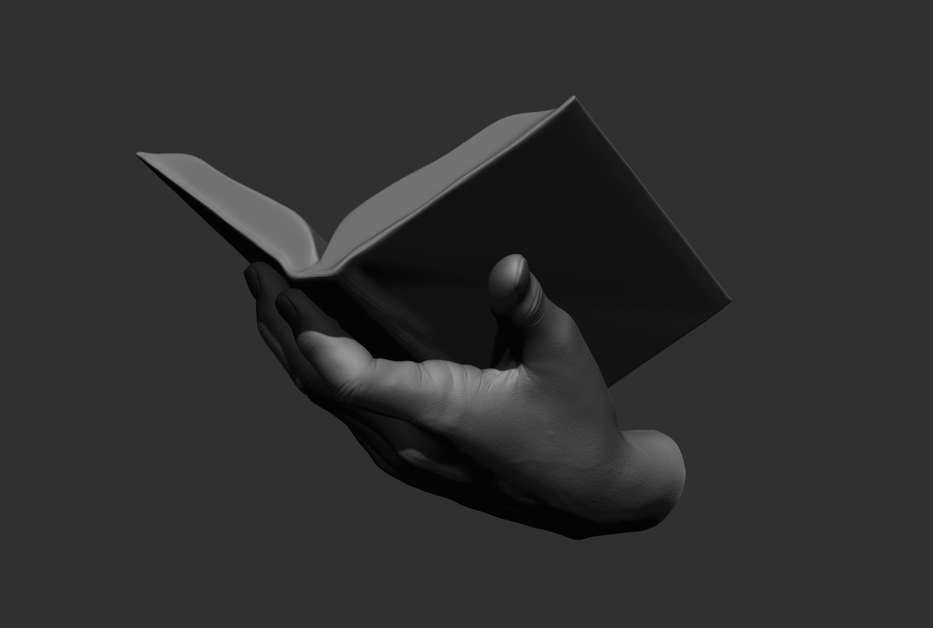 10 male hand poses 3D model_33