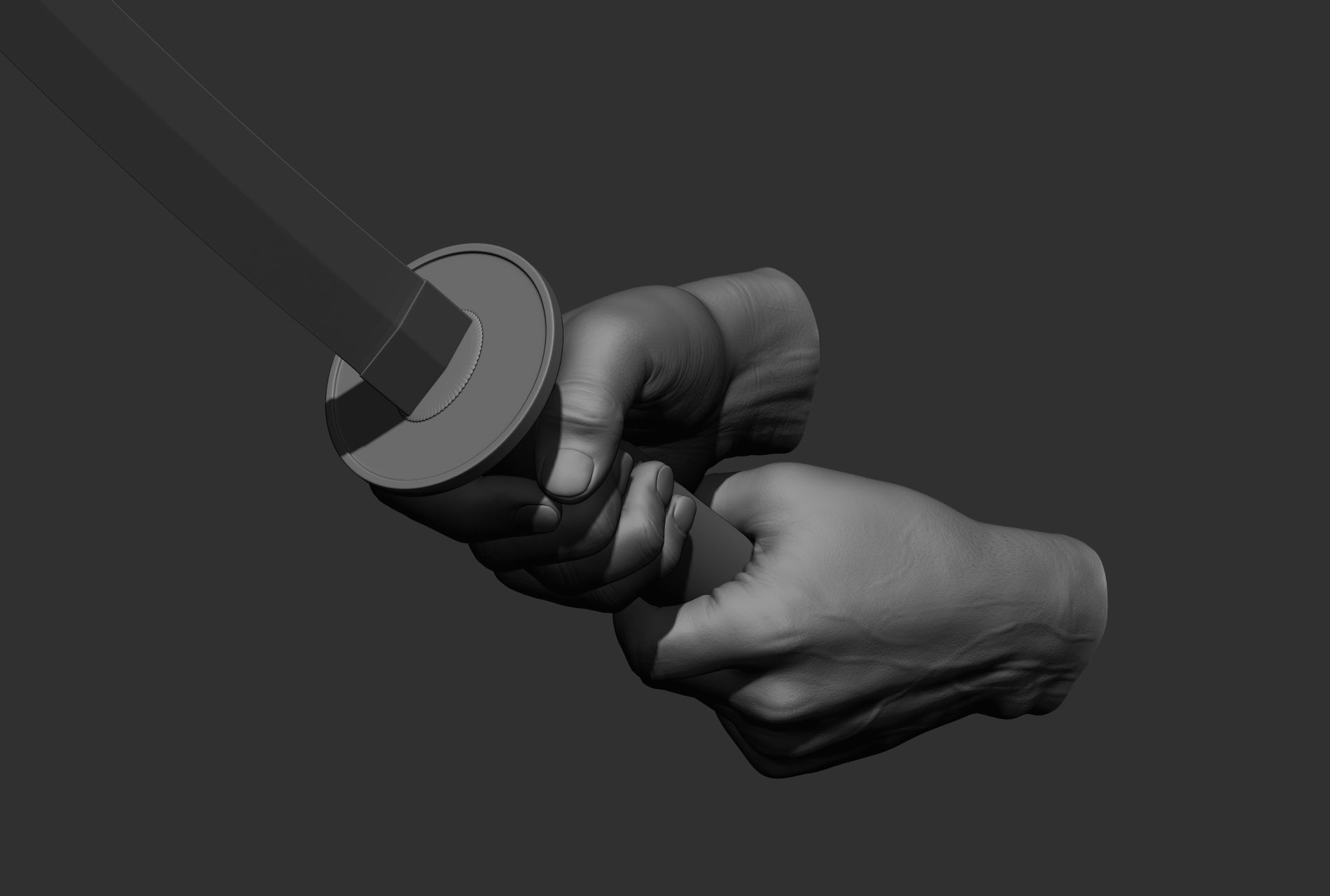 10 male hand poses 3D model_20