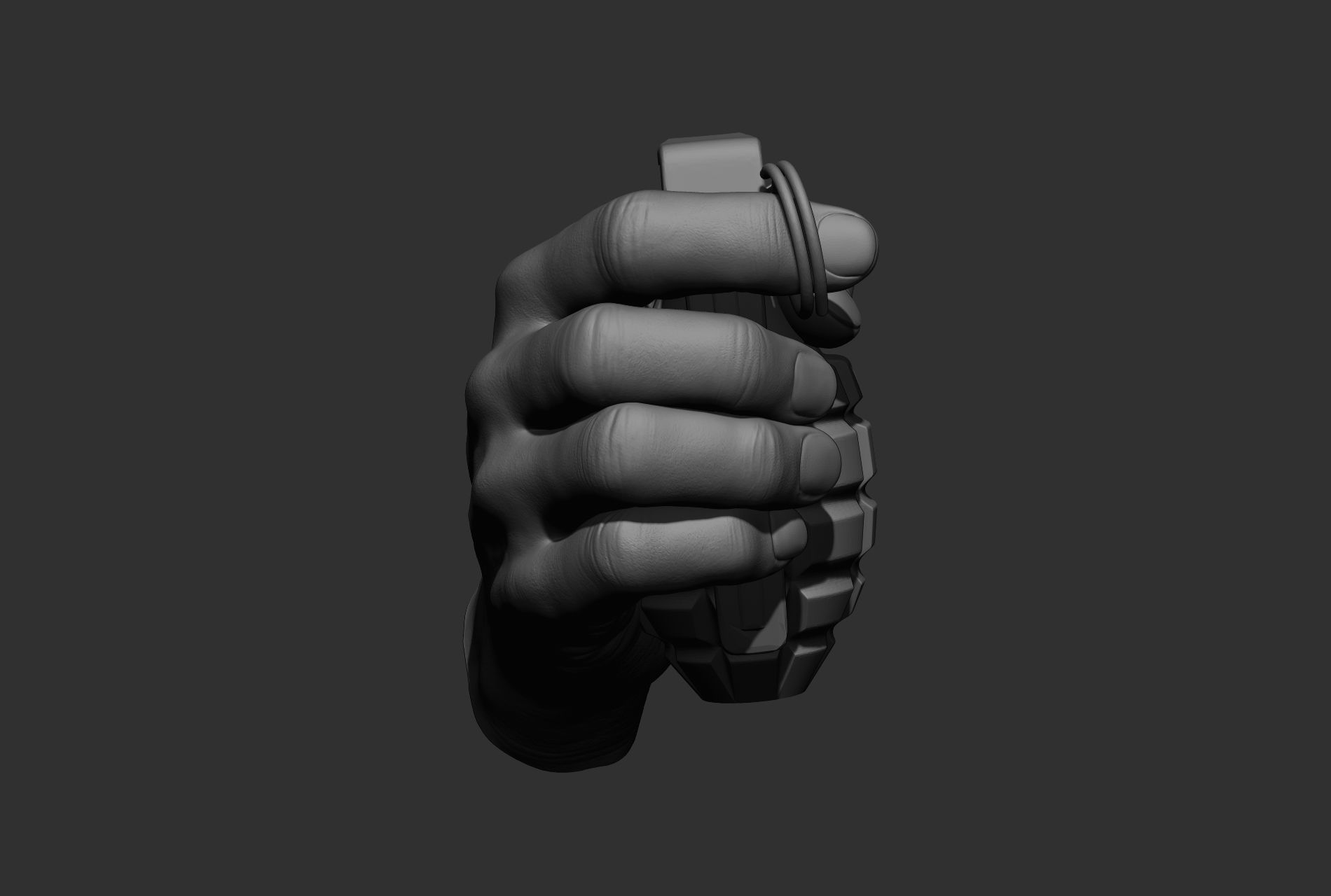 10 male hand poses 3D model_67