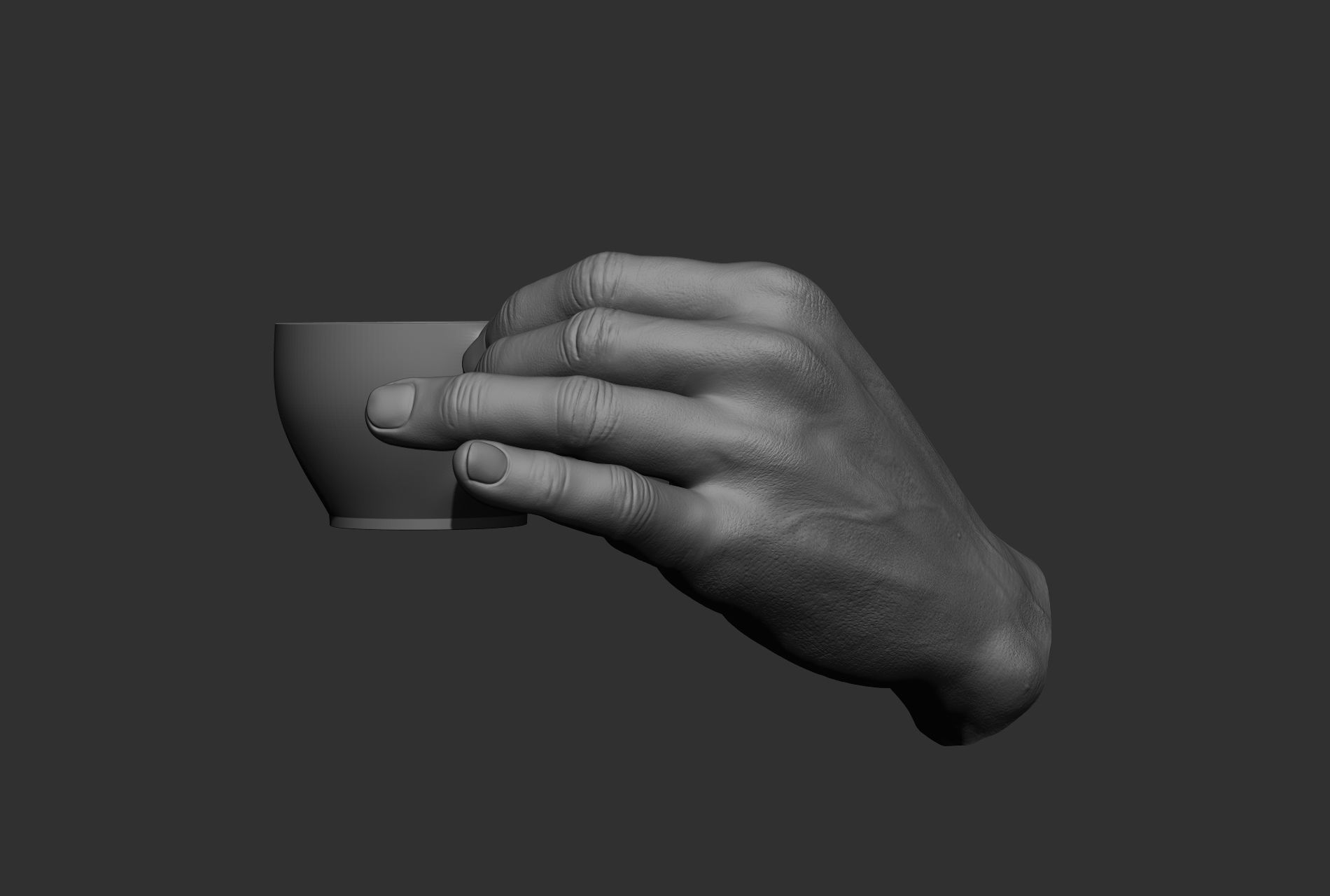 10 male hand poses 3D model_51
