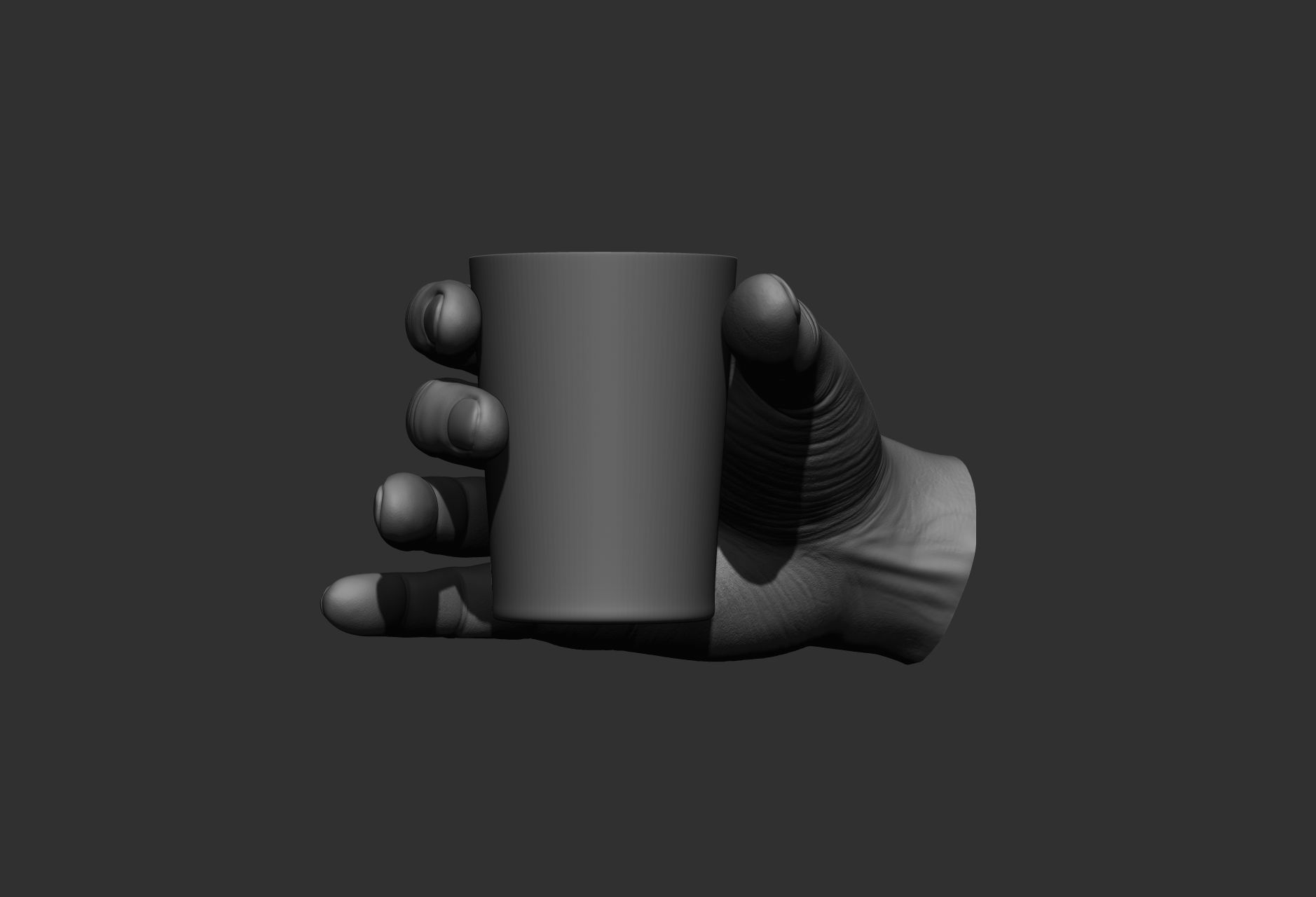 10 male hand poses 3D model_4