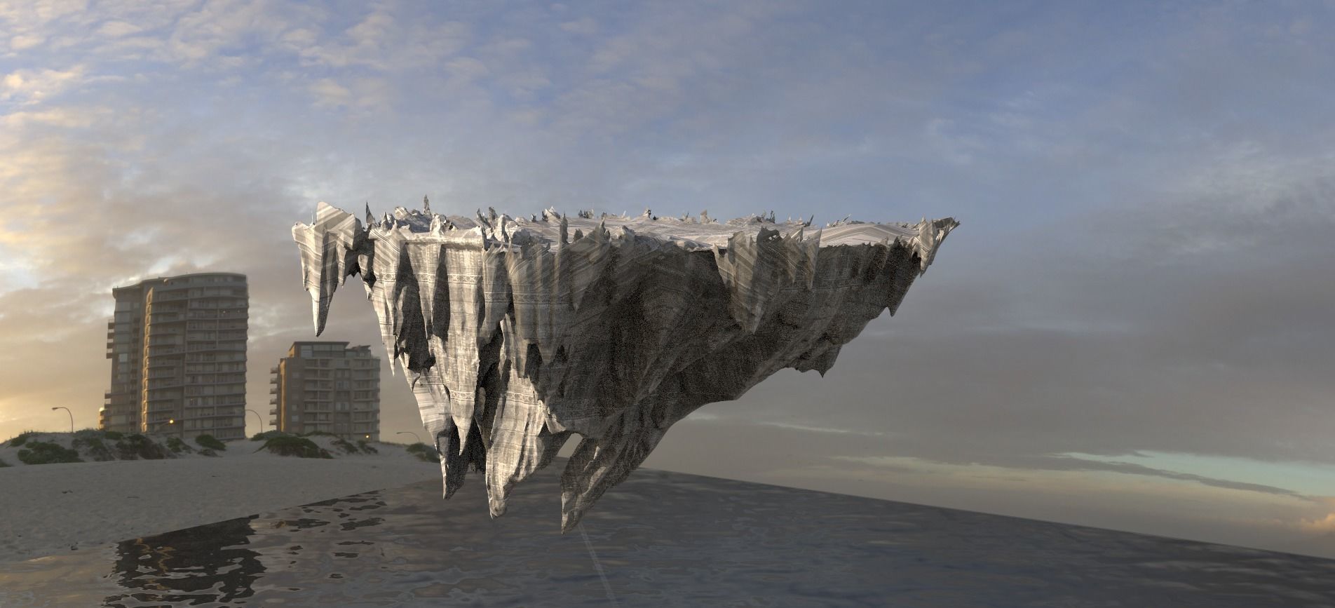 Floating Mountain 1 3D model_1