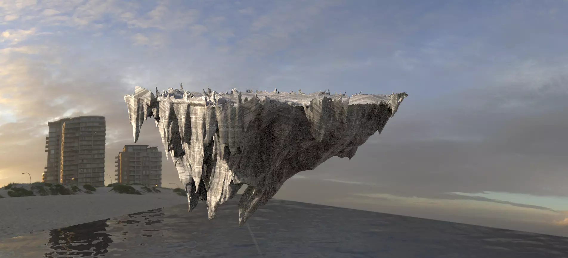 Floating Mountain 1 3D model_0