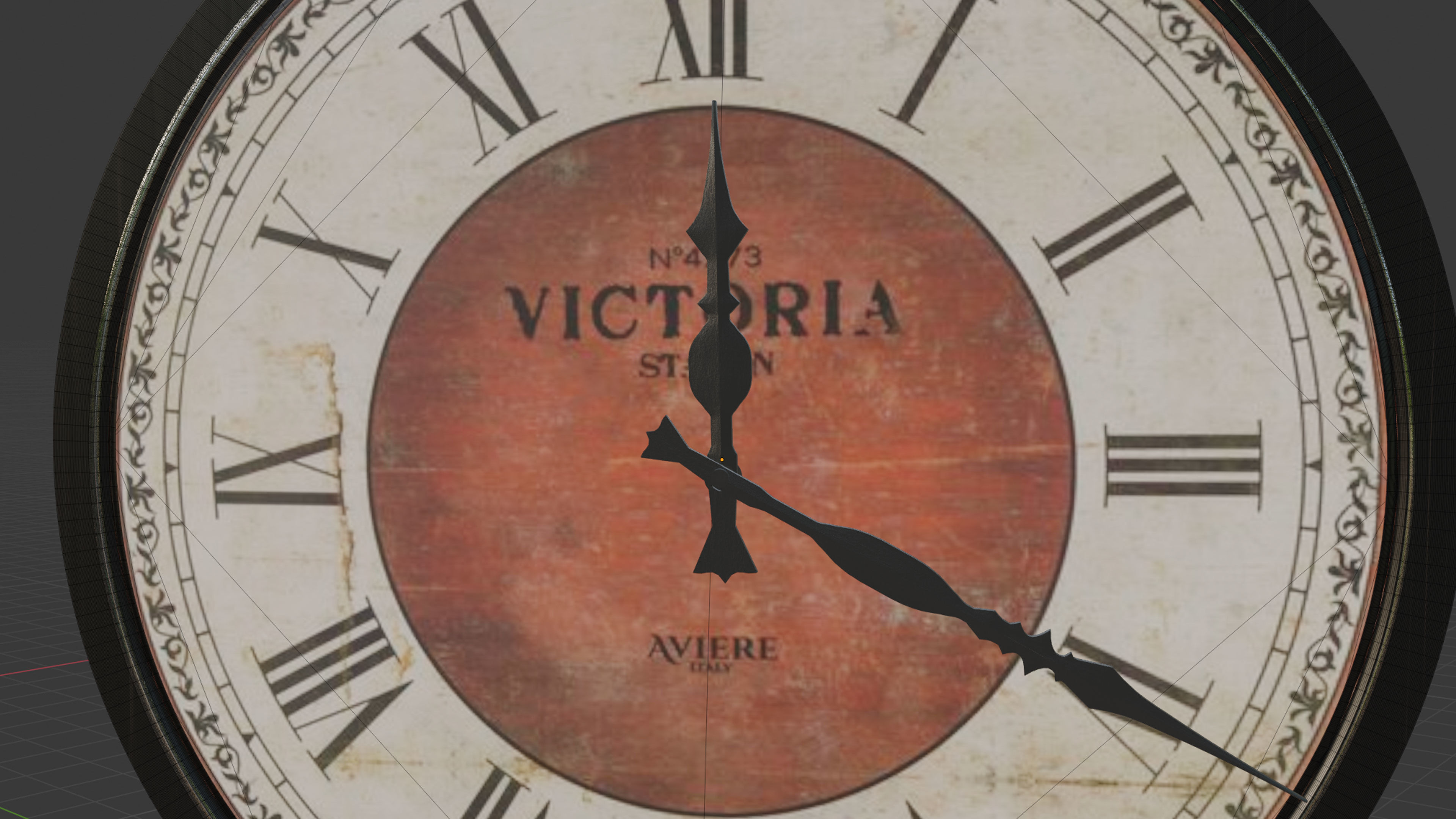 Wall Clock  Bicycle London 3D model_5