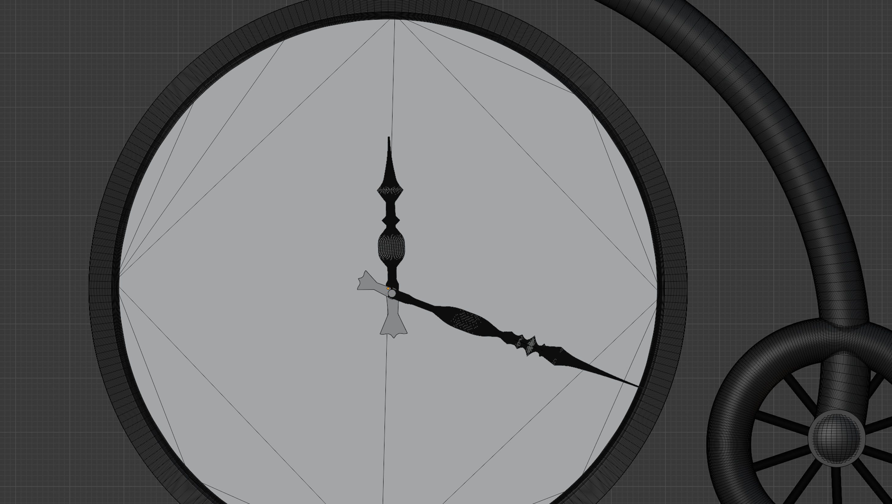 Wall Clock  Bicycle London 3D model_6