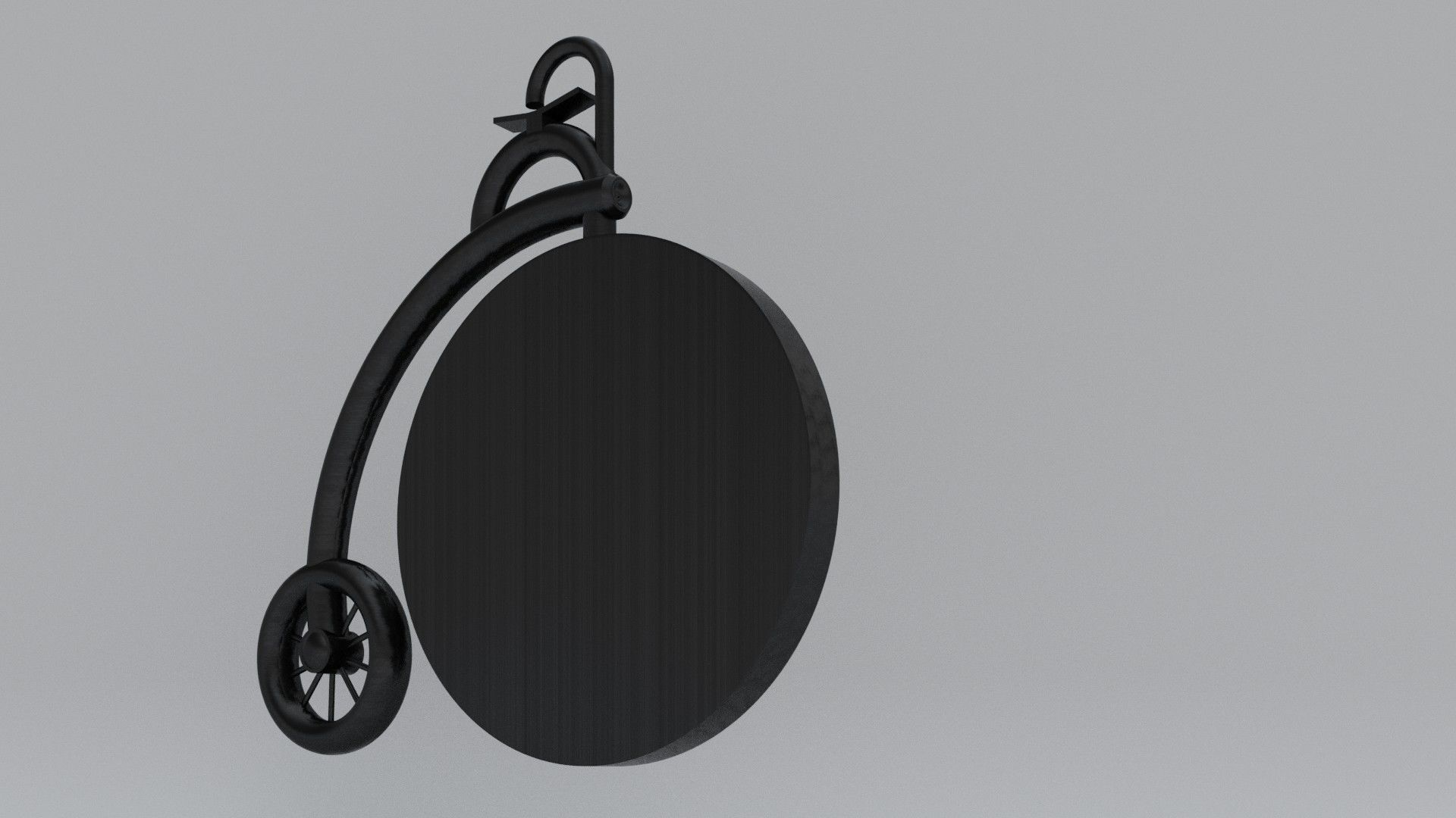 Wall Clock  Bicycle London 3D model_4