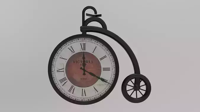 Wall Clock  Bicycle London 3D model