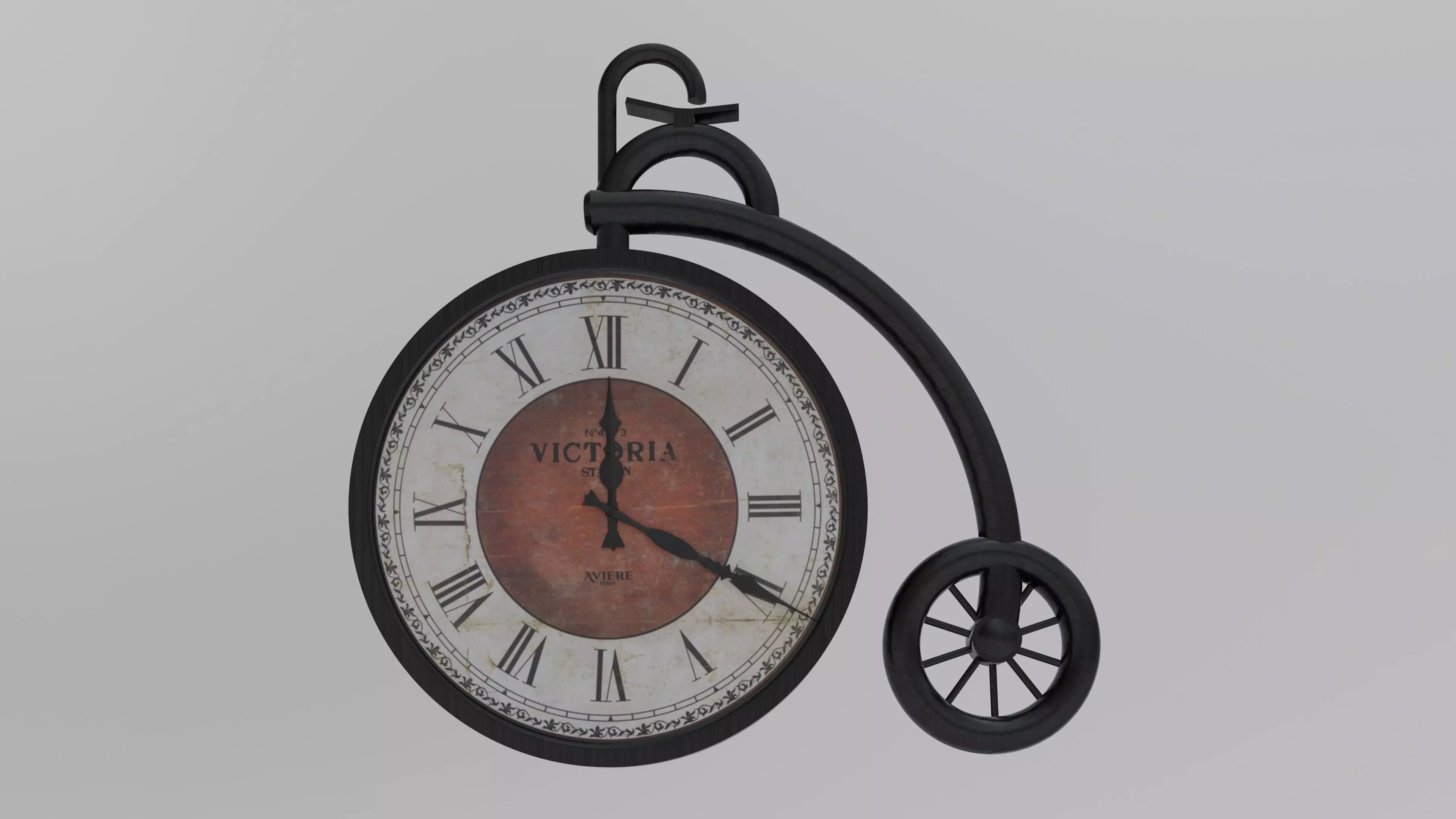 Wall Clock  Bicycle London 3D model_0