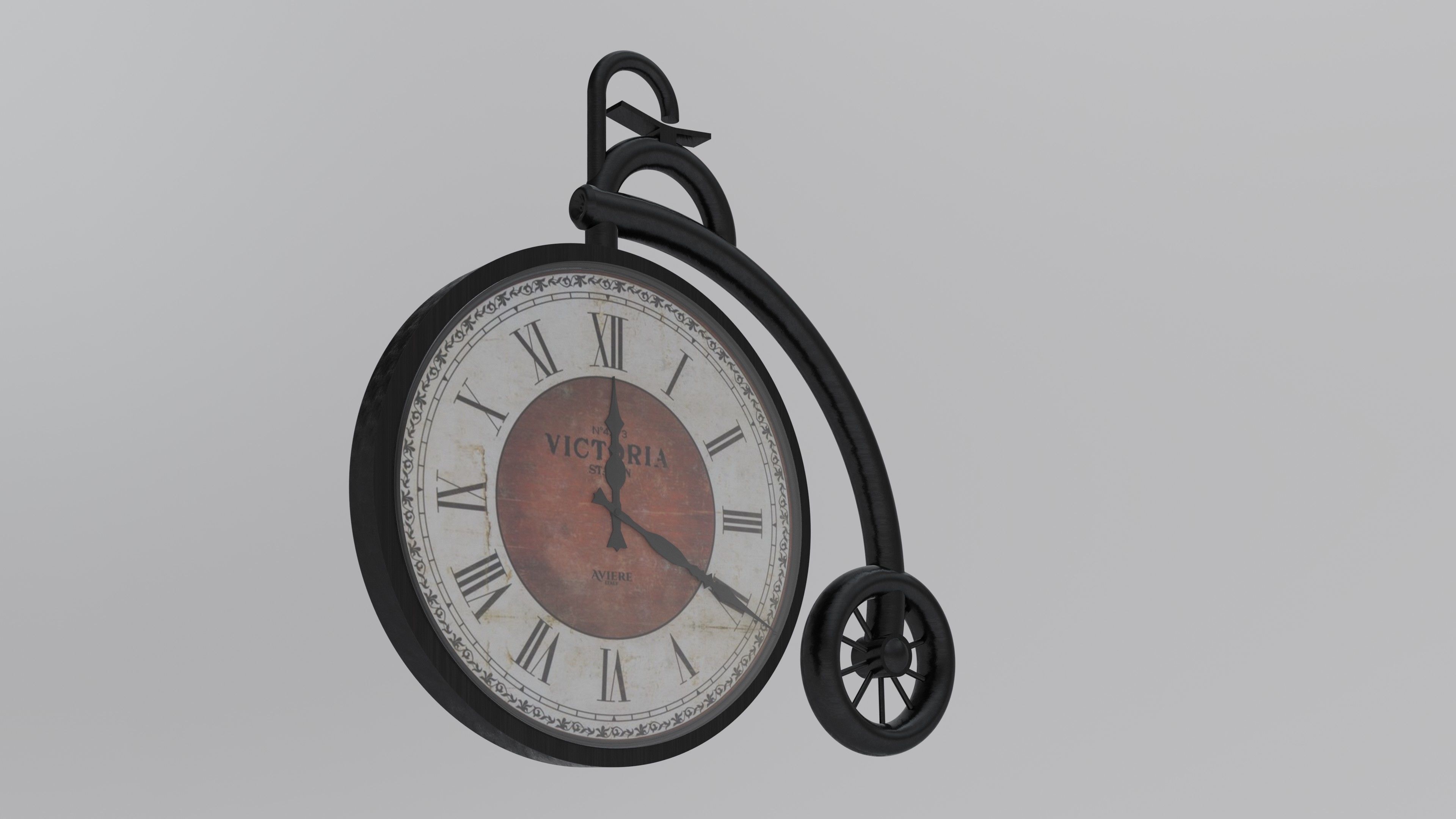 Wall Clock  Bicycle London 3D model_1