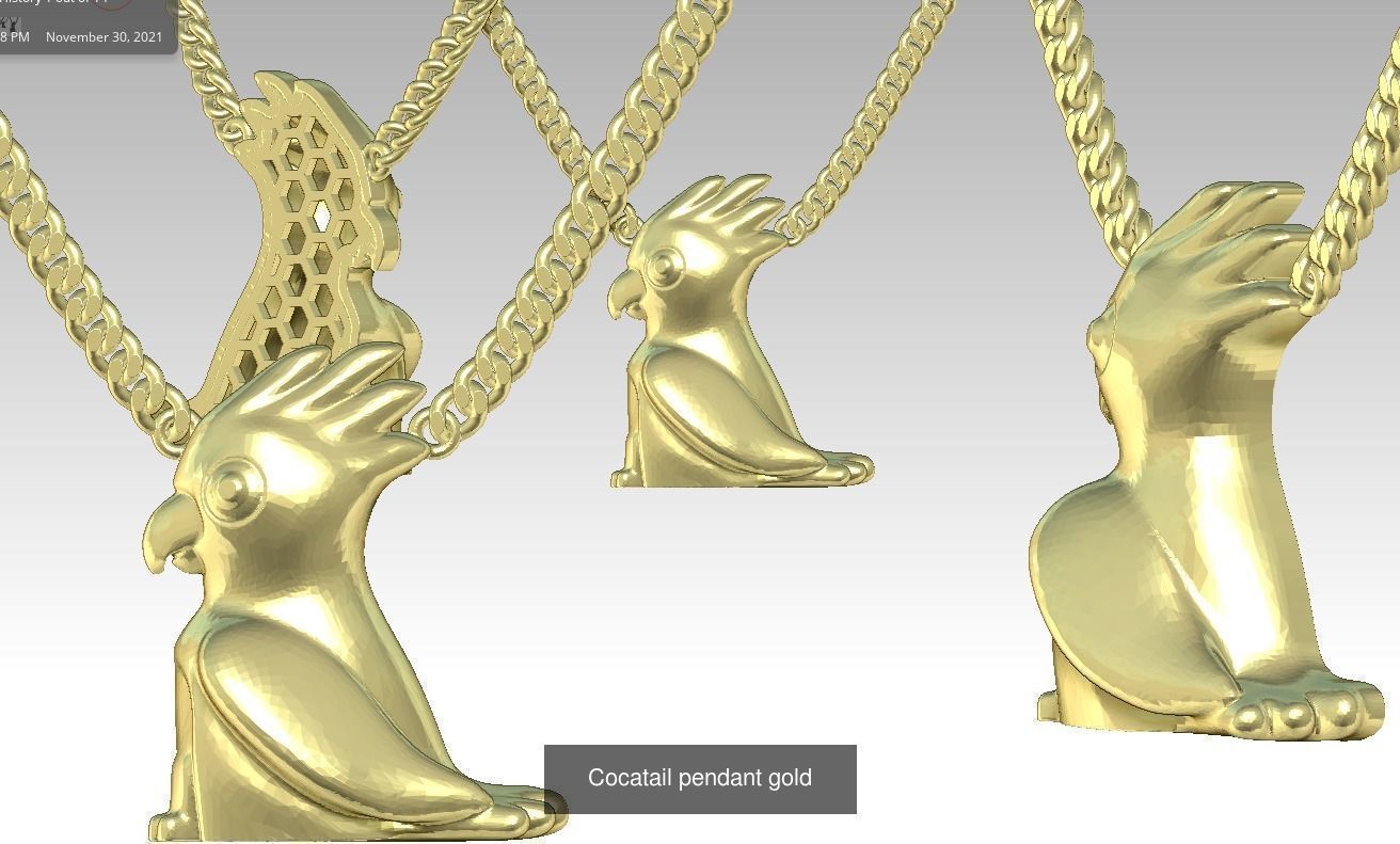 7 Animals pendant models 3D Model Collection_3
