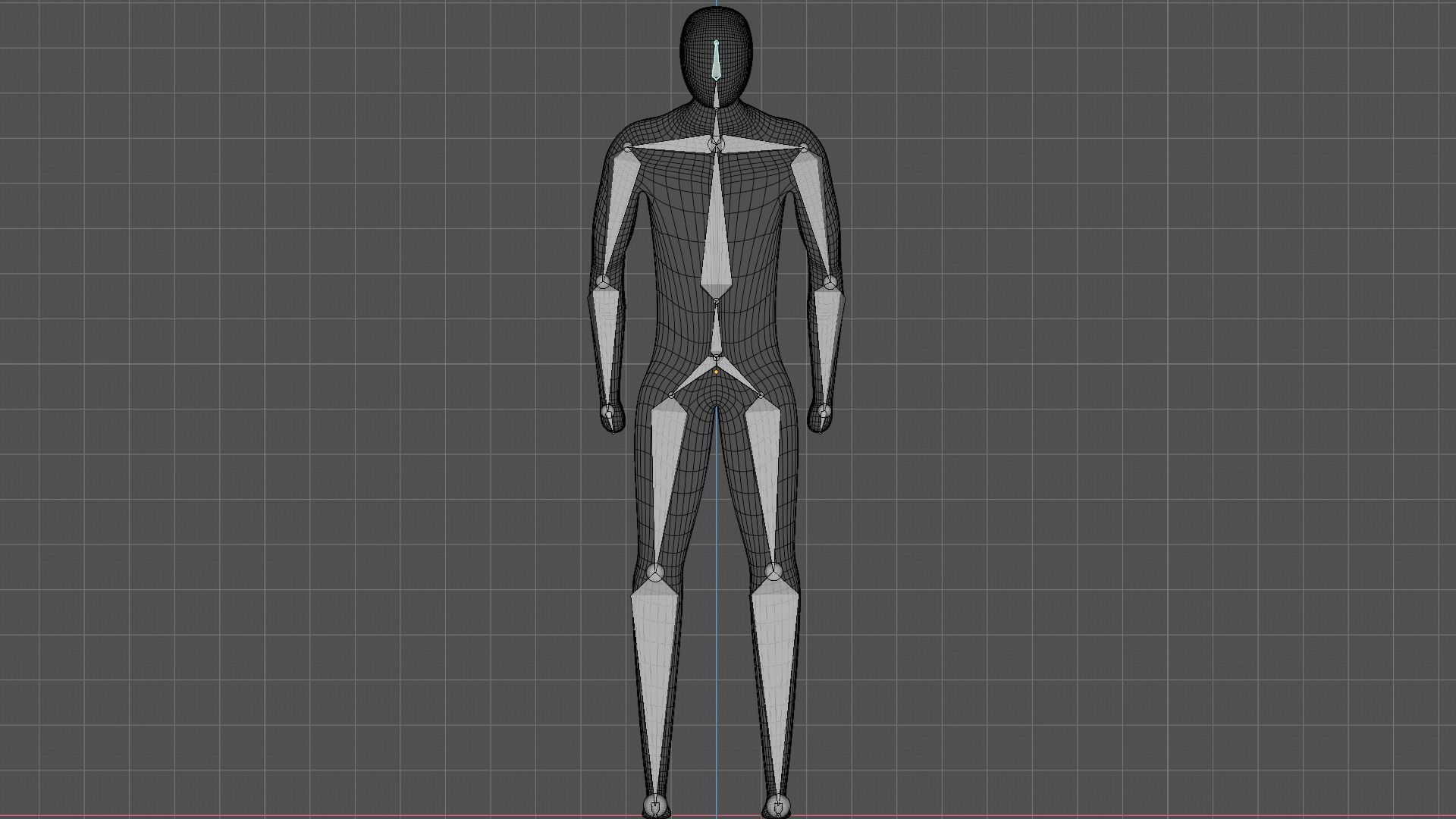 Humanoid Body Rigged Low-poly 3D model_7