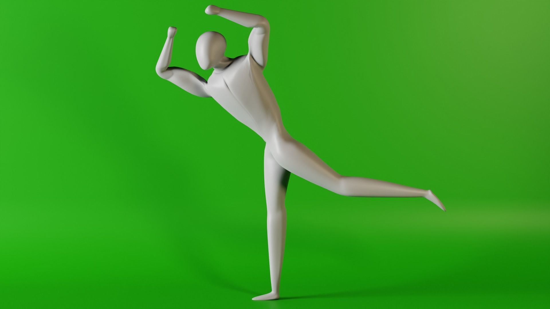 Humanoid Body Rigged Low-poly 3D model_4