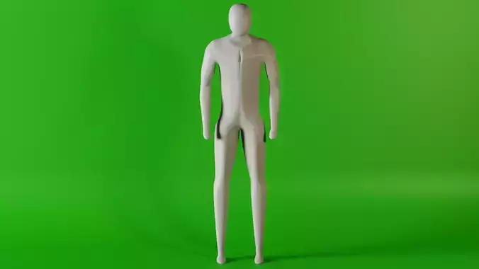 Humanoid Body Rigged Low-poly 3D model