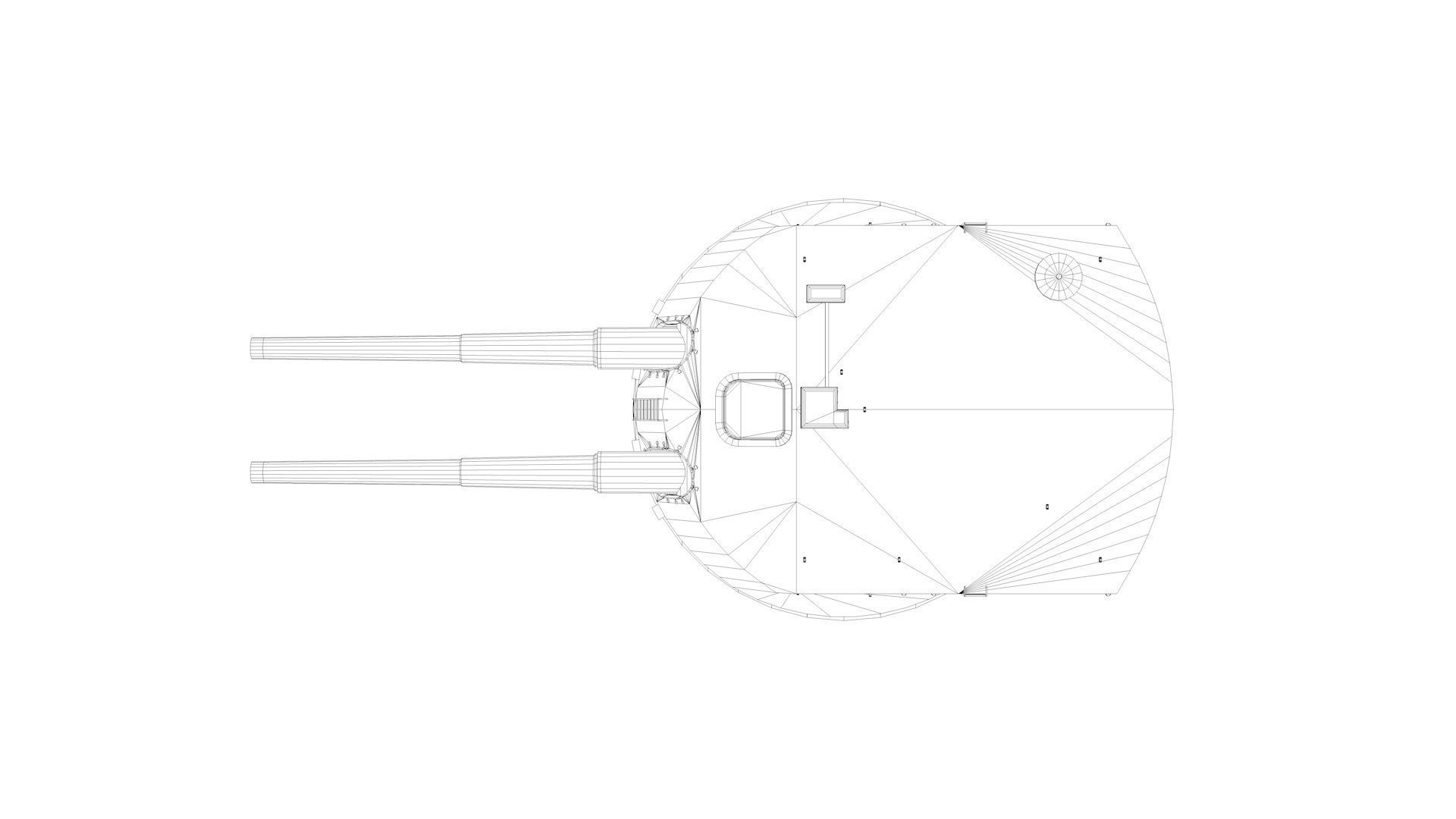 283mm - 11inch SK L - 50 Naval Gun  3D model_14