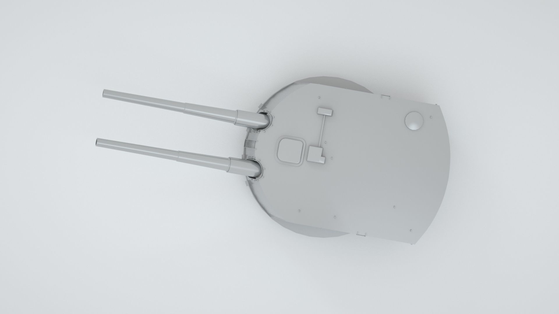 283mm - 11inch SK L - 50 Naval Gun  3D model_8