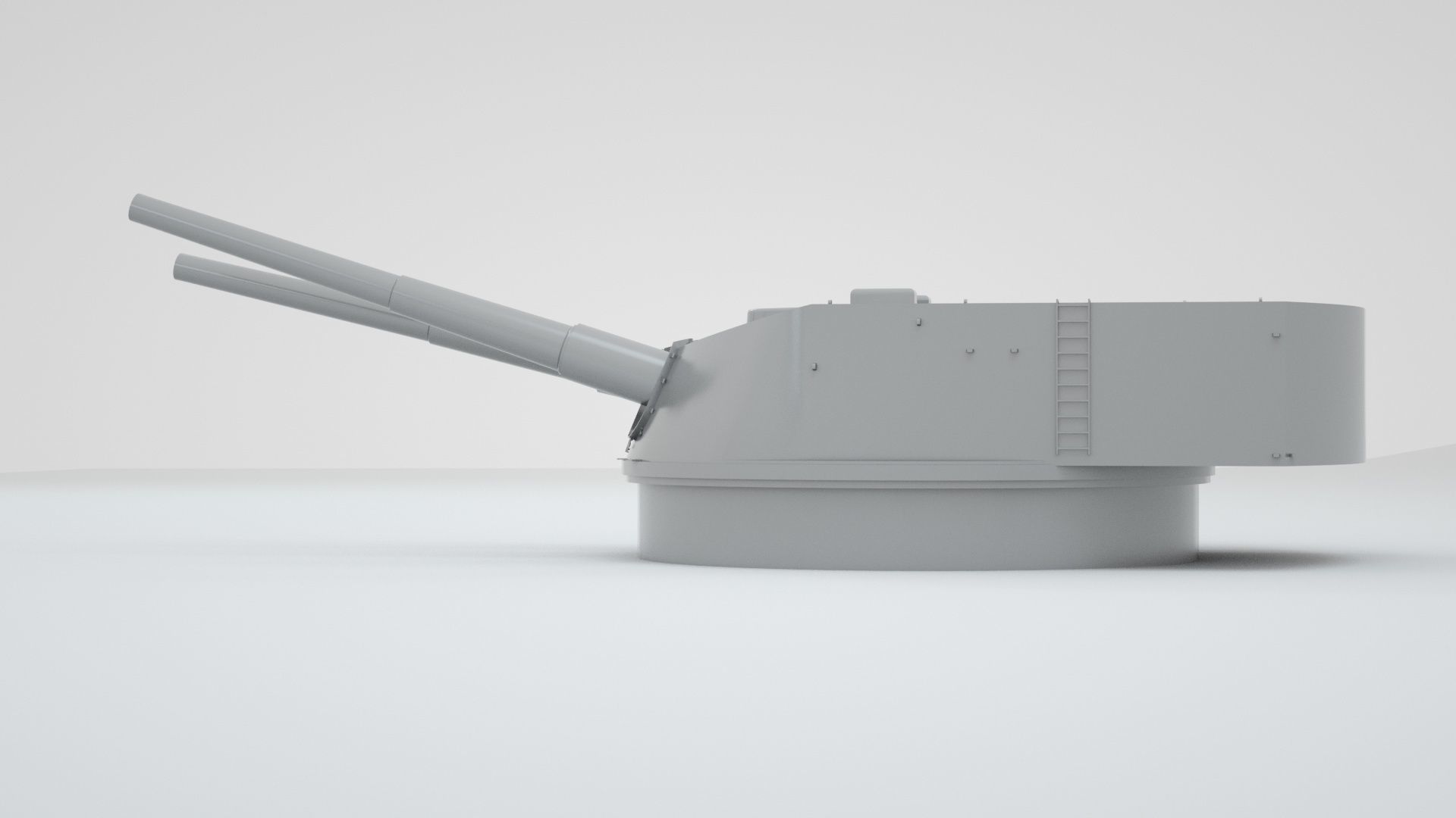 283mm - 11inch SK L - 50 Naval Gun  3D model_5