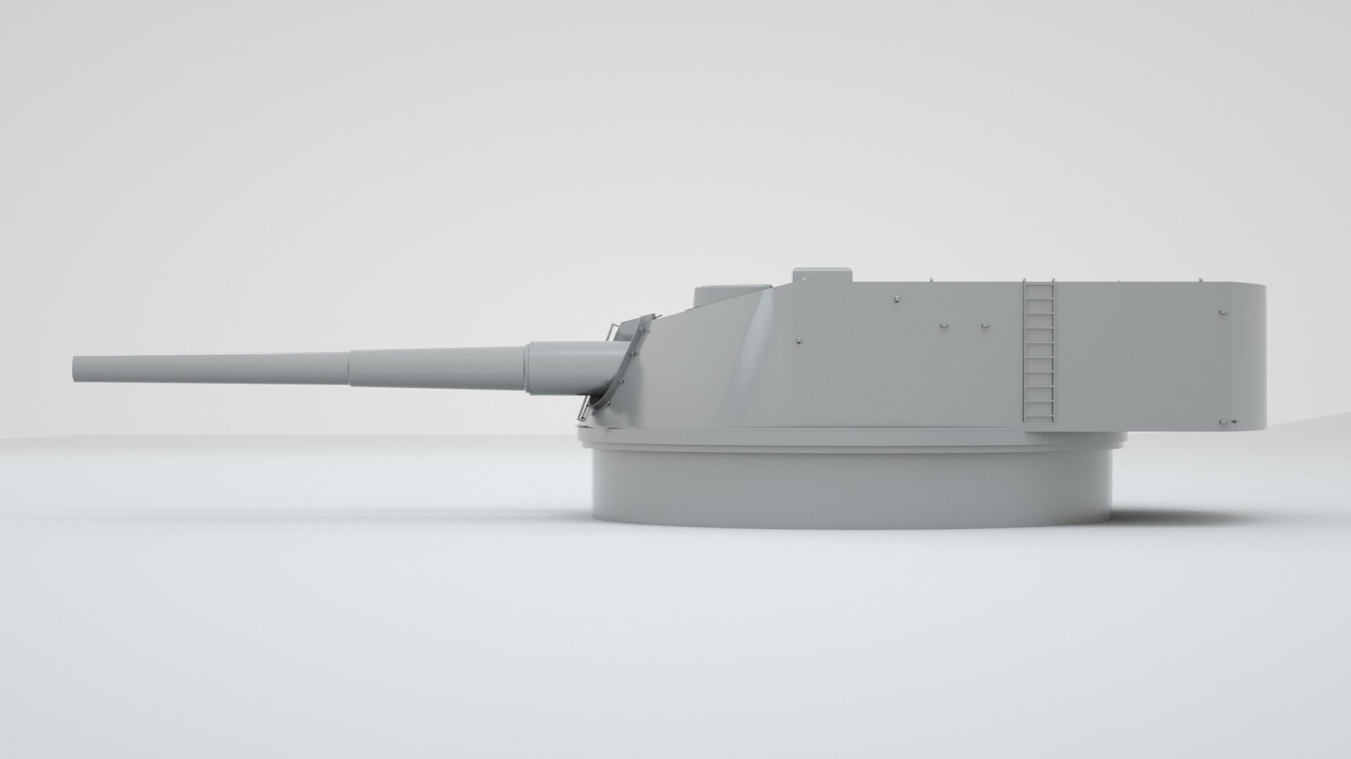 283mm - 11inch SK L - 50 Naval Gun  3D model_3