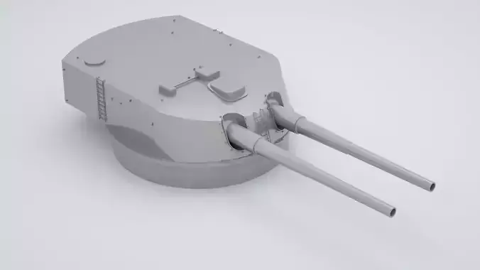 283mm - 11inch SK L - 50 Naval Gun  3D model
