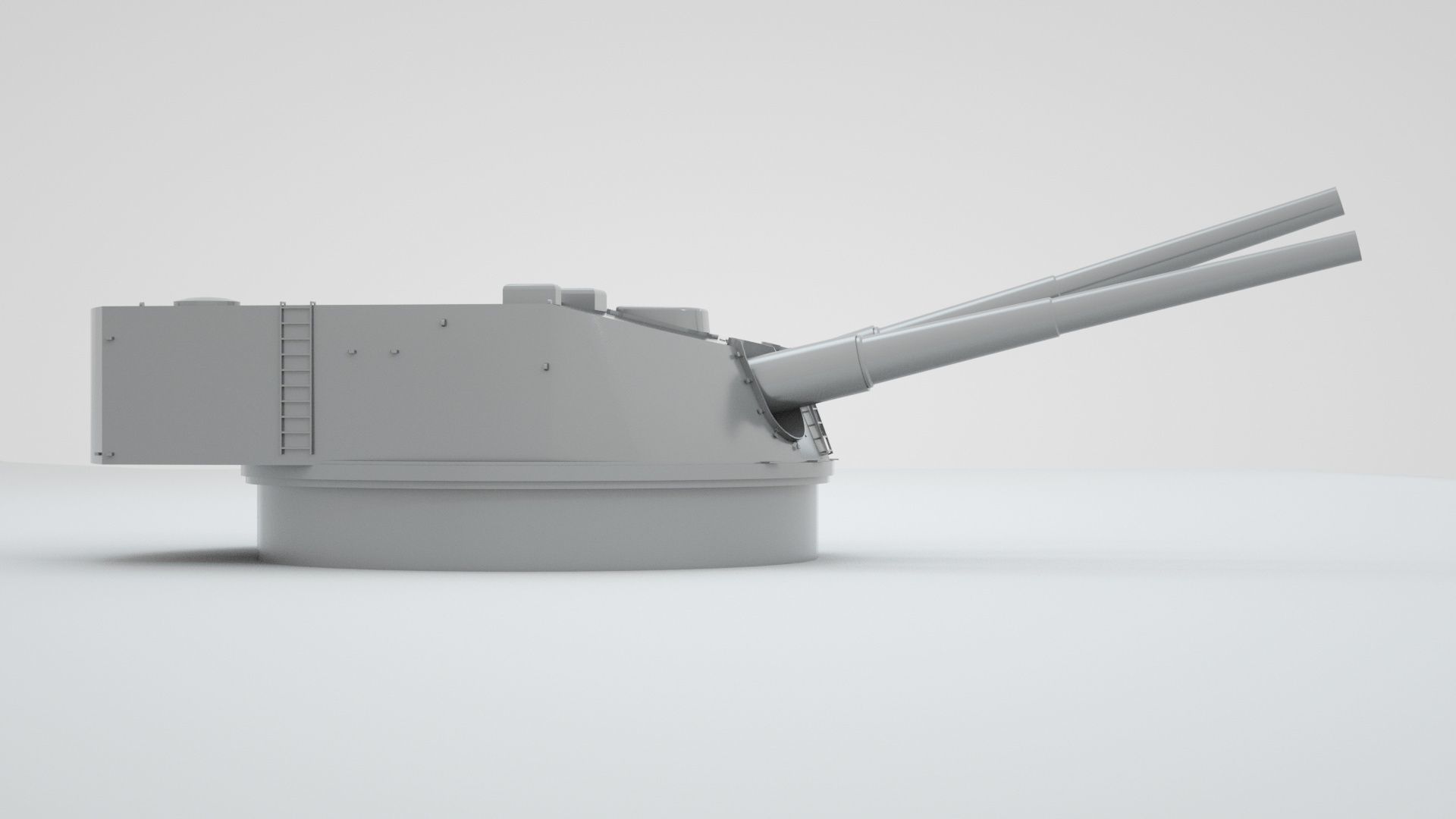 283mm - 11inch SK L - 50 Naval Gun  3D model_6