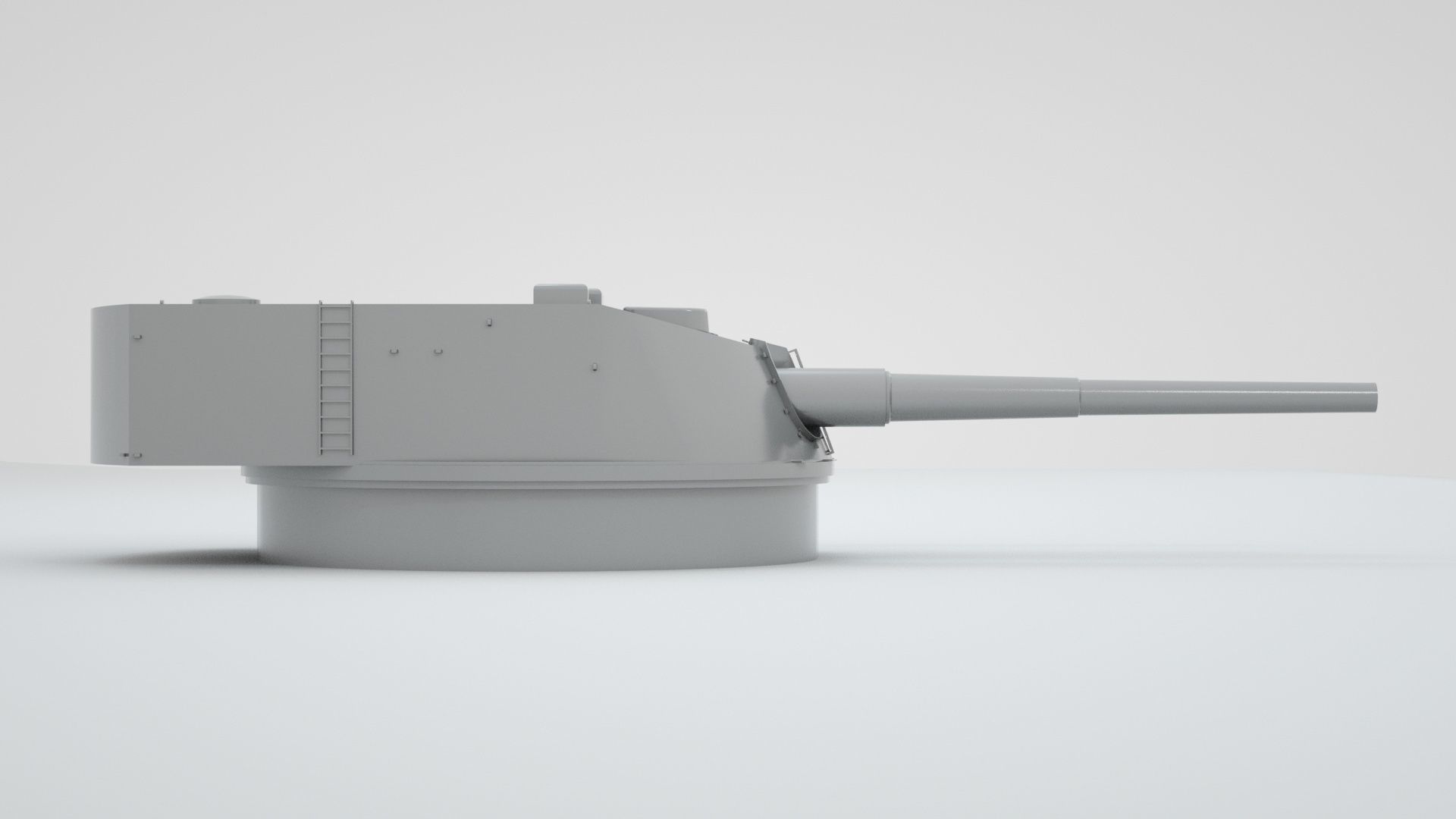 283mm - 11inch SK L - 50 Naval Gun  3D model_4