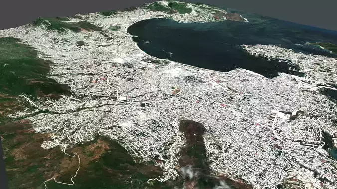 Cityscape Acapulco Mexico 3D model