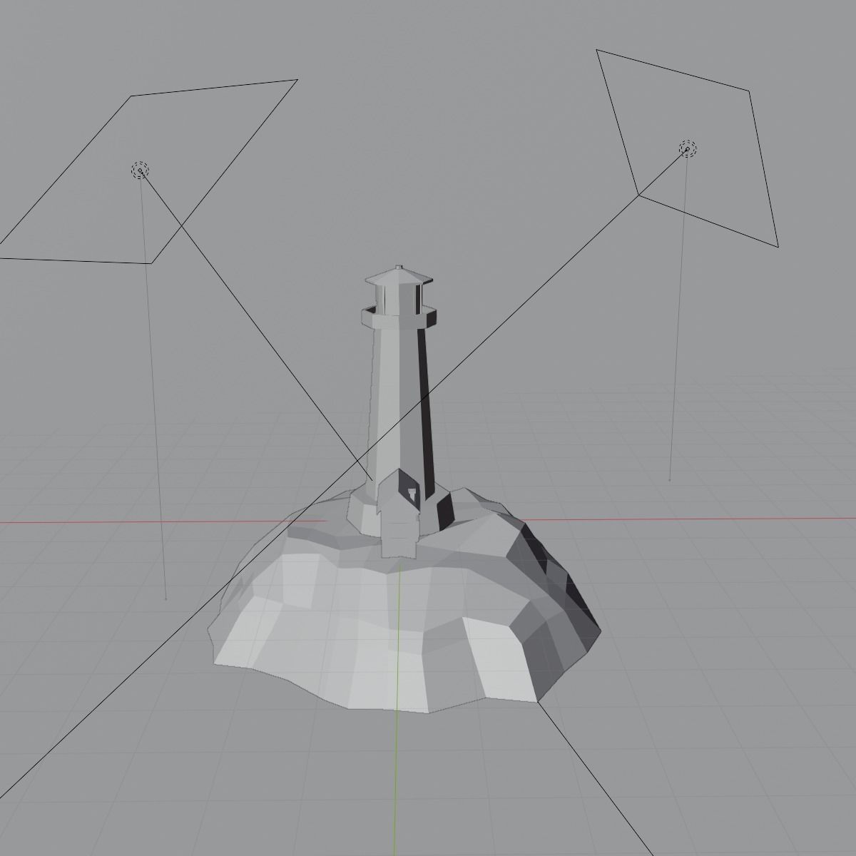 Lighthouse LOWPOLY Free Free low-poly 3D model_2