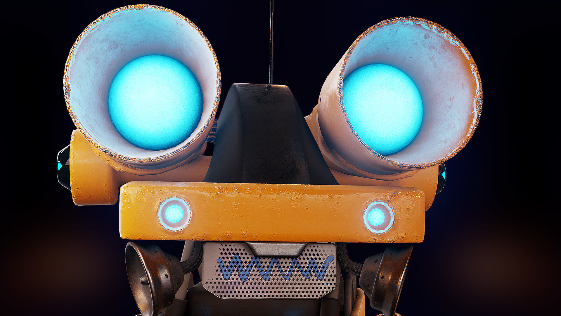 Piccolo - Spider robot sci-fi character Low-poly 3D model_4