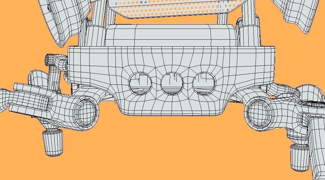 Piccolo - Spider robot sci-fi character Low-poly 3D model_17