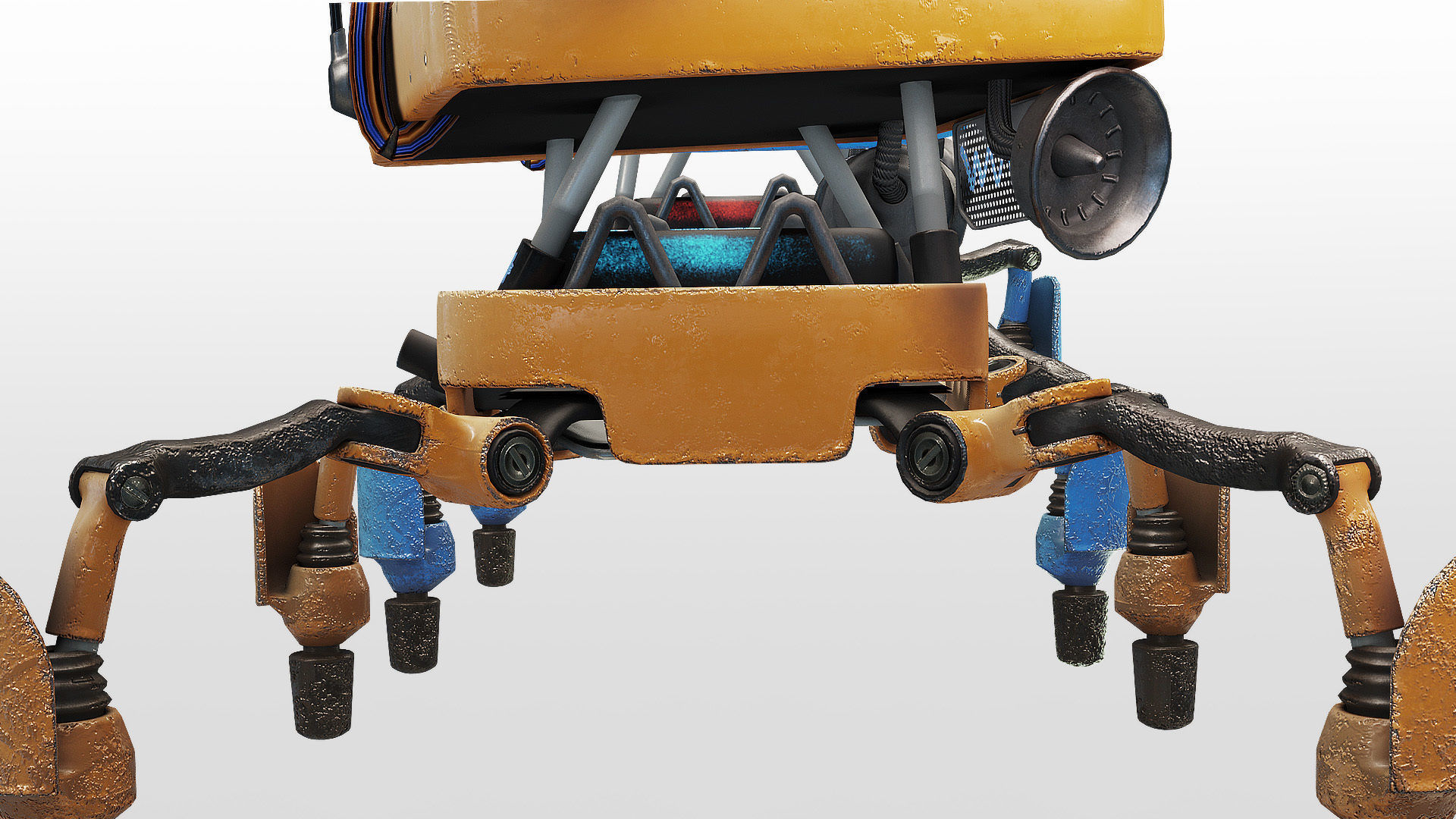 Piccolo - Spider robot sci-fi character Low-poly 3D model_11