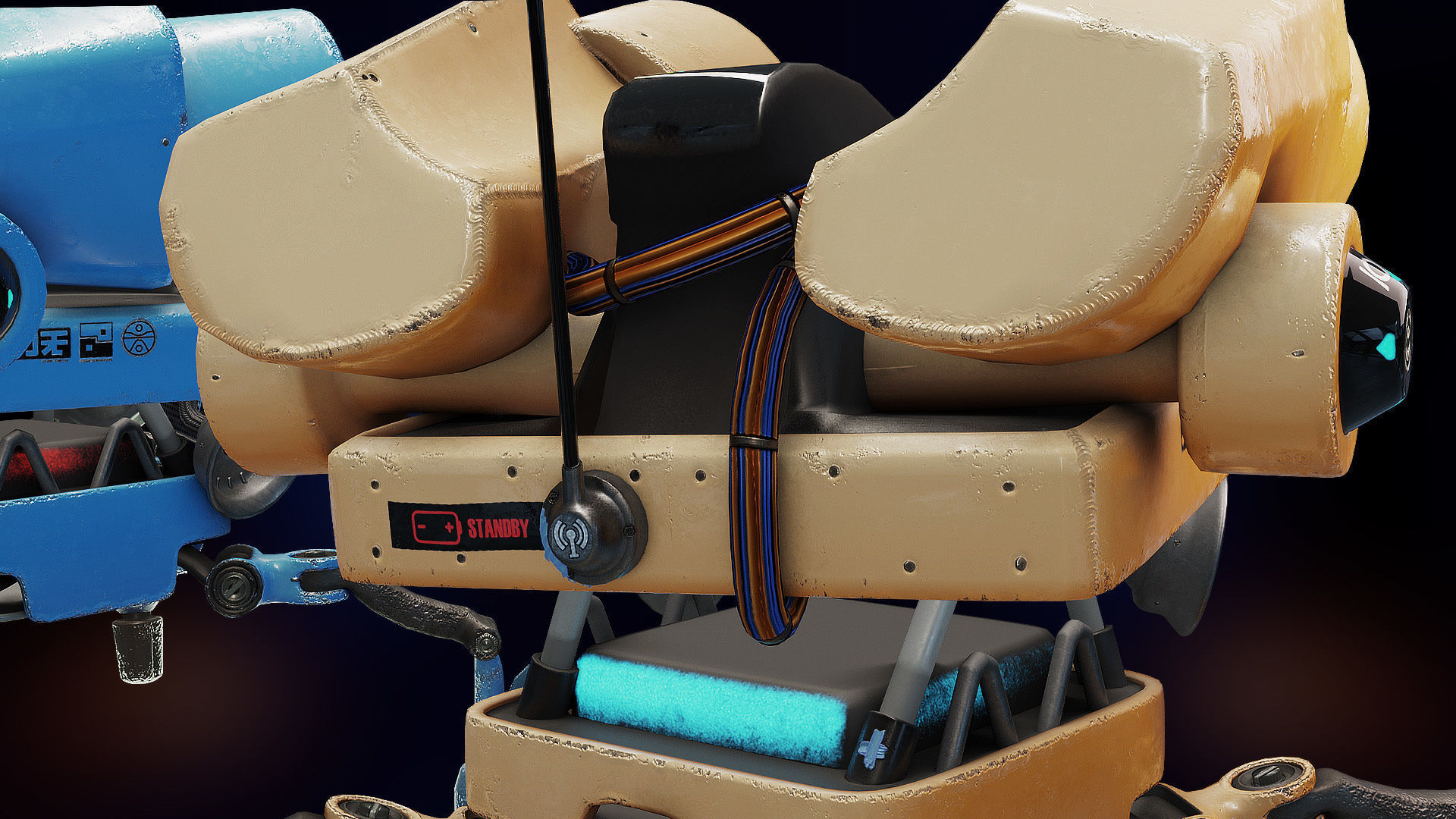 Piccolo - Spider robot sci-fi character Low-poly 3D model_8