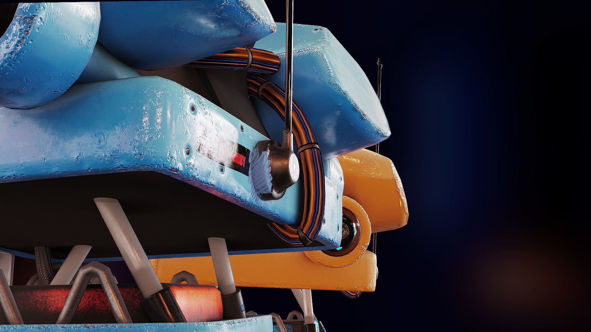 Piccolo - Spider robot sci-fi character Low-poly 3D model_12