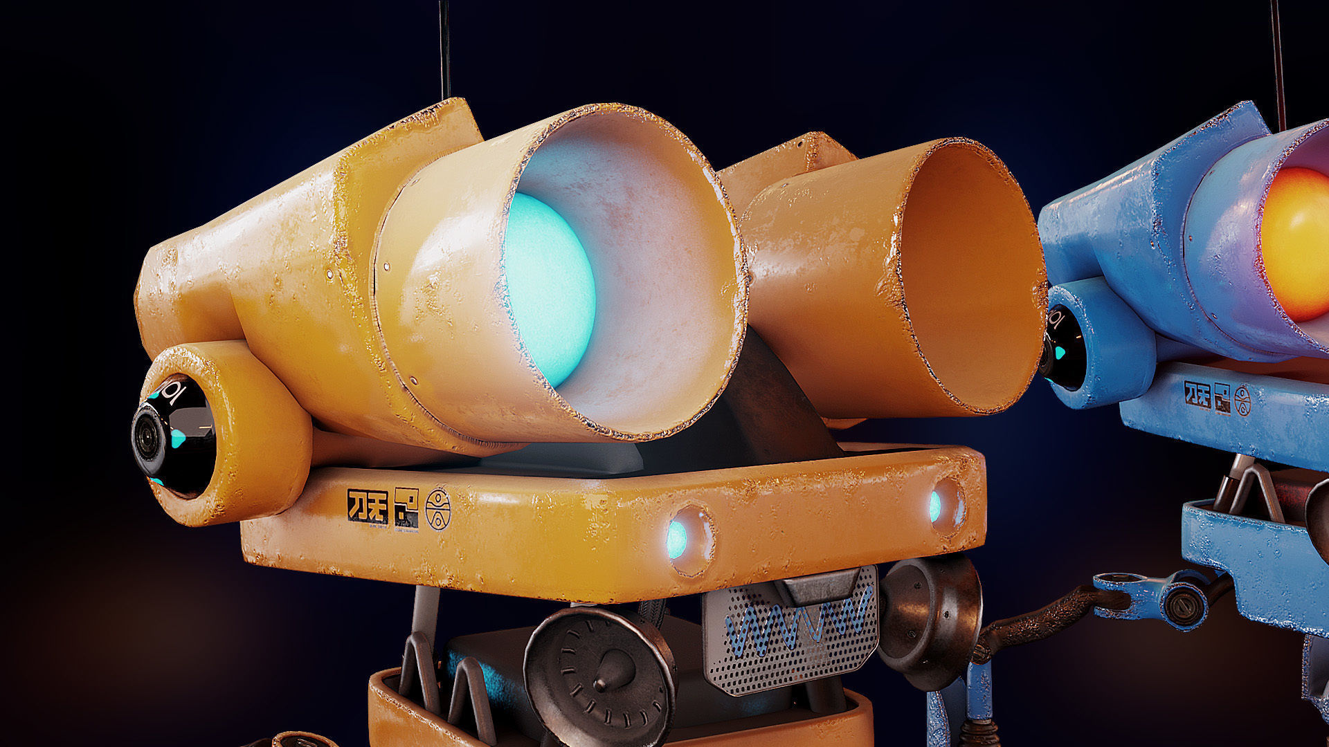 Piccolo - Spider robot sci-fi character Low-poly 3D model_3