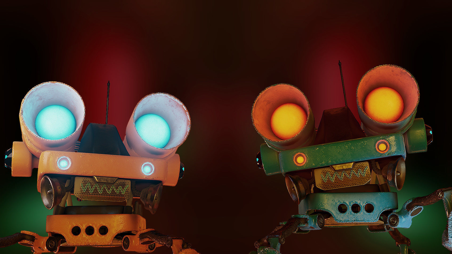 Piccolo - Spider robot sci-fi character Low-poly 3D model_13