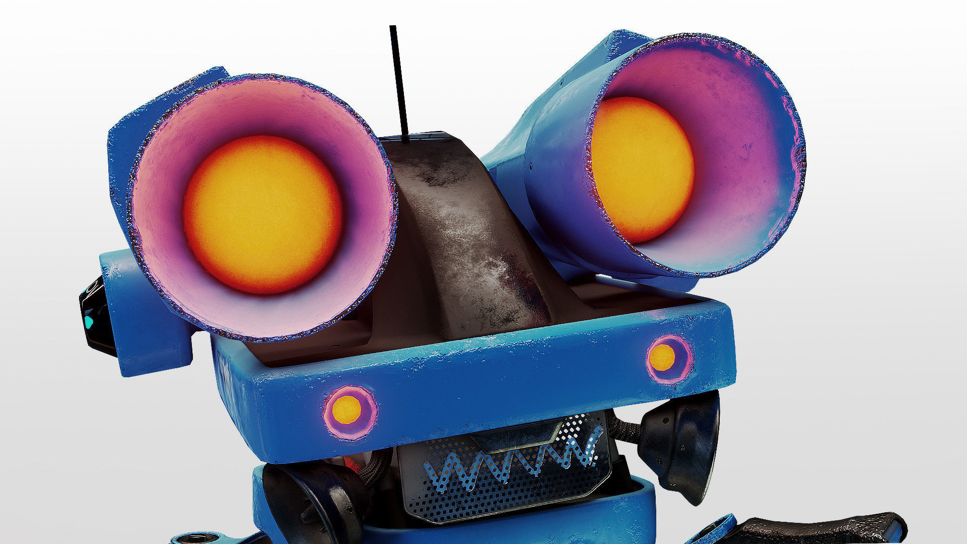 Piccolo - Spider robot sci-fi character Low-poly 3D model_5