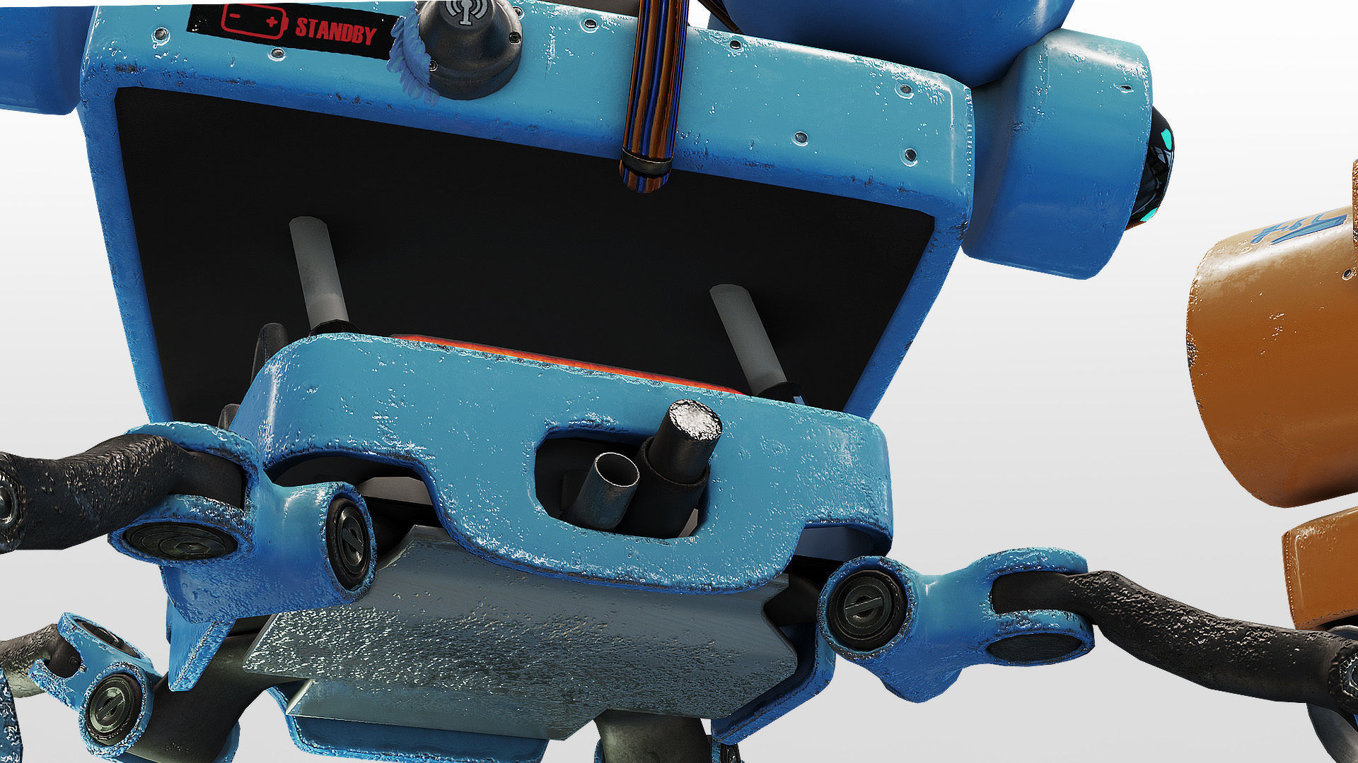 Piccolo - Spider robot sci-fi character Low-poly 3D model_10