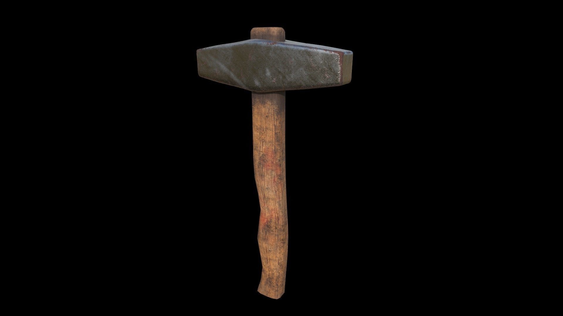 Hammer Low-poly 3D model Several working tools - PBR Game Ready Low-poly 3D model_4