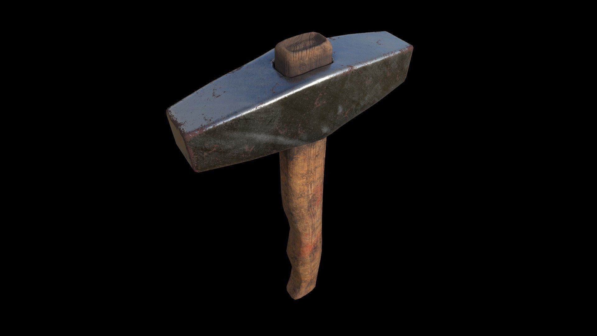 Hammer Low-poly 3D model Several working tools - PBR Game Ready Low-poly 3D model_2