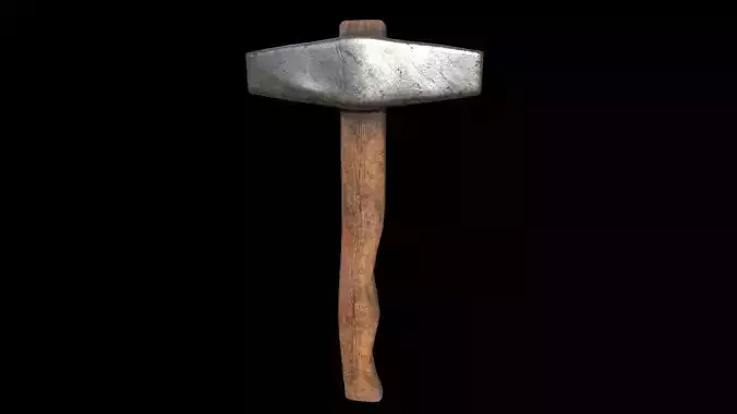 Hammer Low-poly 3D model Several working tools - PBR Game Ready