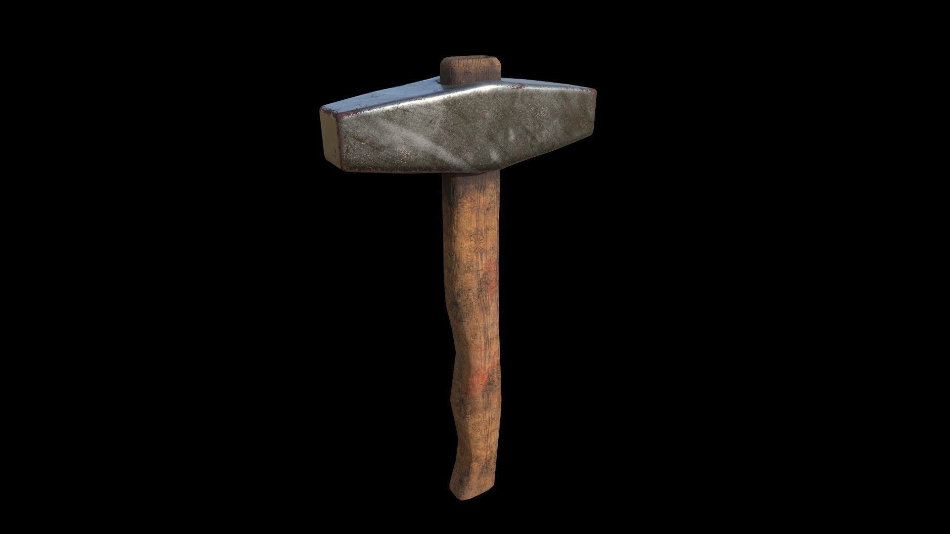 Hammer Low-poly 3D model Several working tools - PBR Game Ready Low-poly 3D model_1