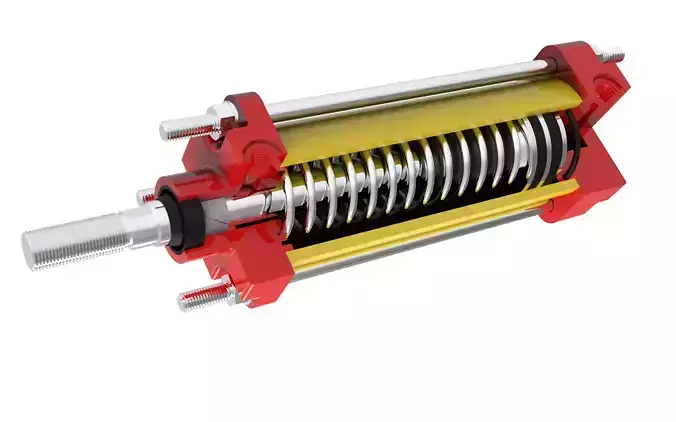 Pneumatic cylinder 3D model