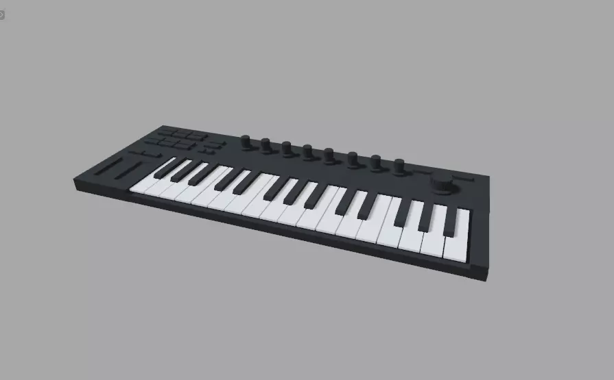 Model of the Komplete synthesizer Low-poly 3D model