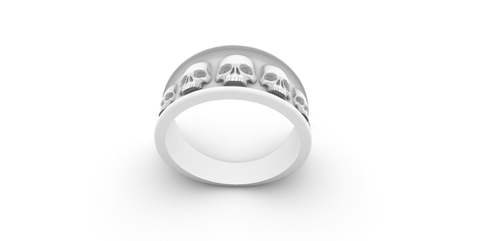 Full Skulled Ring 3D print model_6