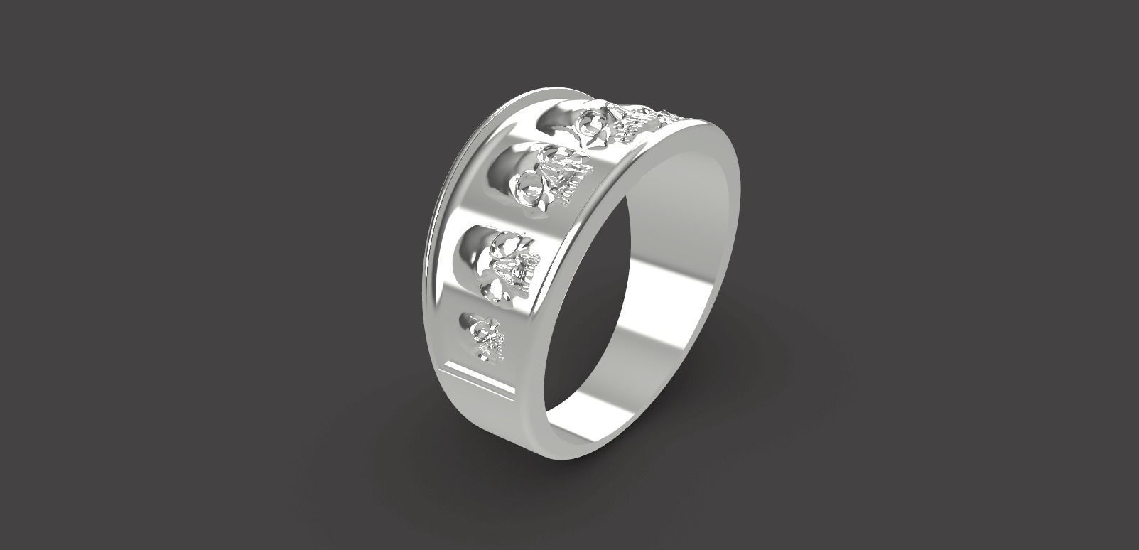 Full Skulled Ring 3D print model_2