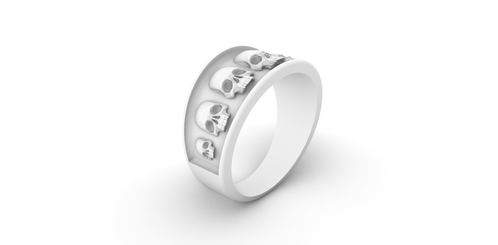 Full Skulled Ring 3D print model_9