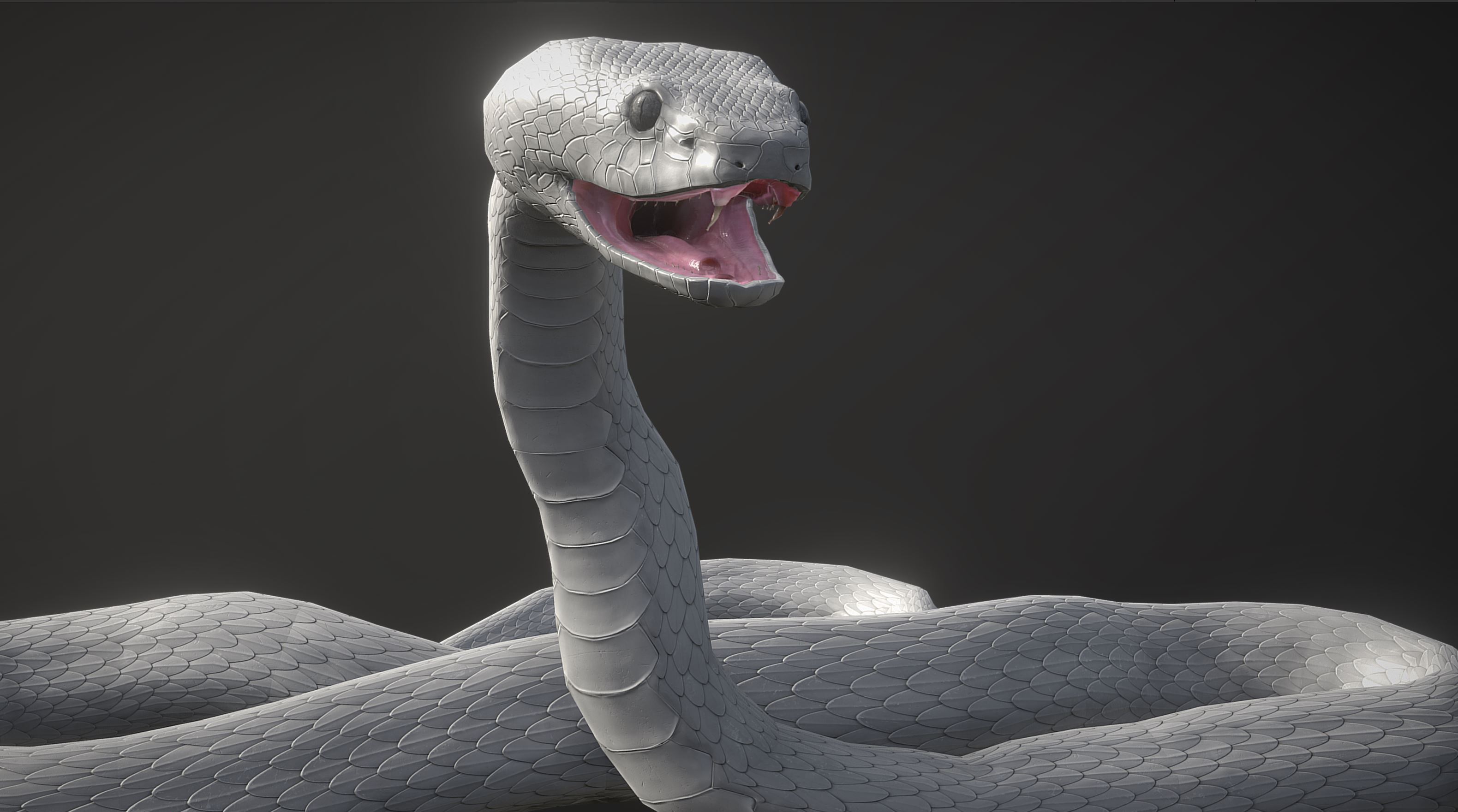 Snake - Blue Viper with animations Low-poly 3D model_16